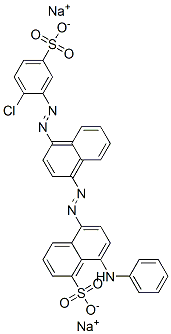 97889-95-7 disodium 8-anilino-5-[[4-[(2-chloro-5-sulphonatophenyl)azo]naphthyl]azo]naphthalene-1-sulphonate