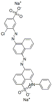 disodium 8-anilino-5-[[4-[(2-chloro-5-sulphonatophenyl)azo]naphthyl]azo]naphthalene-1-sulphonate|