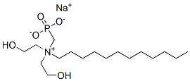 N,N-ビス(2-ヒドロキシエチル)-N-[[(オキシラト)(ソジオオキシ)ホスフィニル]メチル]-1-ドデカンアミニウム 化学構造式