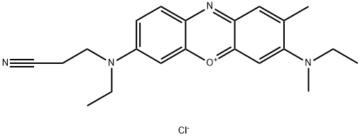 7-[(2-cyanoethyl)ethylamino]-3-(ethylmethylamino)-2-methylphenoxazin-5-ium chloride,97952-43-7,结构式