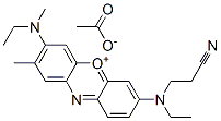 7-[(2-cyanoethyl)ethylamino]-3-(ethylmethylamino)-2-methylphenoxazin-5-ium acetate Struktur