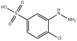 4-クロロ-3-ヒドラジノベンゼンスルホン酸 化学構造式