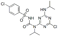 Urea, 1-(4-chloro-6-(isopropylamino)-s-triazin-2-yl)-3-(p-chlorophenyl)sulfonyl-1-isopropyl- 化学構造式