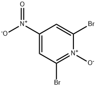 2,6-Dibromo-4-nitropyridine N-oxide 化学構造式