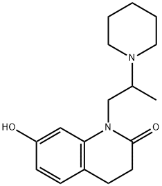 3,4-Dihydro-7-hydroxy-1-(2-piperidinopropyl)carbostyril Structure