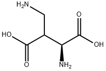 Aspartic  acid,  3-(aminomethyl)- 结构式