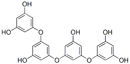 1,3-Benzenediol, 5,5'-[oxybis[(5-hydroxy-3,1-phenylene)oxy]]bis-, coupled with diazotized 3,3'-dimethoxy[1,1'-biphenyl]-4,4'-diamine, sodium salt Structure