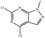 4,6-dichloro-1-methyl-1H-pyrazolo[3,4-d]pyrimidine Struktur