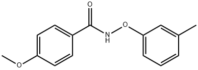 Benzamide, 4-methoxy-N-(3-methylphenoxy)-, (+-)- 化学構造式