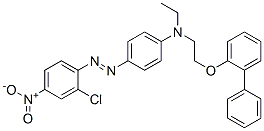 N-[2-(1,1'-Biphenyl-2-yloxy)ethyl]-N-ethyl-4-(2-chloro-4-nitrophenylazo)aniline Struktur