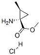 Cyclopropanecarboxylic acid, 1-amino-2-methyl-, methyl ester, hydrochloride, cis- (9CI) Structure