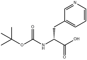 BOC-3-(3-ピリジル)-D-アラニン 化学構造式