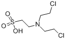 N,N-ビス(2-クロロエチル)タウリン 化学構造式