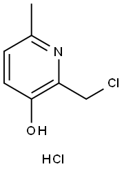 2-(氯甲基)-6-甲基吡啶-3-醇盐酸盐 结构式