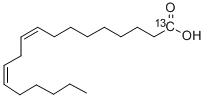 (Z,Z)-9,12-十八碳二烯-1-酸(羧基碳-13) 结构式