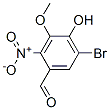3-METHOXY-2-NITRO-4-HYDROXY-5-BROMO-BENZALDEHYDE 化学構造式