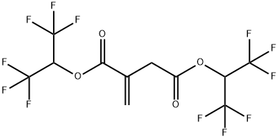 1,4-双[2,2,2-三氟-1-(三氟甲基)乙基]2-亚甲基丁二酸酯 结构式