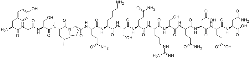 TYR-GLY-SER-LEU-PRO-GLN-LYS-SER-GLN-ARG-SER-GLN-ASP-GLU-ASN Struktur