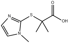 2-methyl-2-(1-methylimidazol-2-yl)sulfanyl-propanoic acid,98489-82-8,结构式