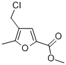 Methyl 4-(chloromethyl)-5-methyl-2-furoate 化学構造式