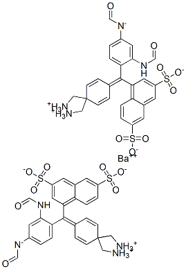 hydrogen [4-[4-(dimethylamino)-alpha-(3,6-disulphonato-1-naphthyl)benzylidene]cyclohexa-2,5-dien-1-ylidene]dimethylammonium, barium salt Struktur