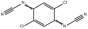 N,N'-Dicyano-2,5-dichloro-2,5-cyclohexadiene-1,4-diimine 结构式