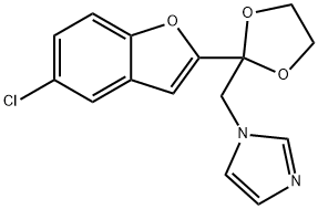 1H-Imidazole, 1-((2-(5-chloro-2-benzofuranyl)-1,3-dioxolan-2-yl)methyl )- Struktur