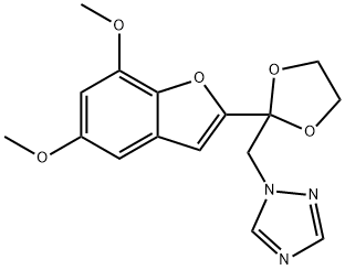 1-((2-(5,7-Dimethoxy-2-benzofuranyl)-1,3-dioxolan-2-yl)methyl)-1H-1,2, 4-triazole,98532-69-5,结构式