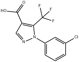 1-(3-CHLOROPHENYL)-5-(TRIFLUOROMETHYL)-1H-PYRAZOLE-4-CARBOXYLIC ACID Struktur