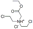bis(2-chloroethyl)-(ethoxycarbonylmethyl)azanium chloride Structure
