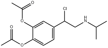 2-(3,4-diacetoxyphenyl)-2-chloro-N-isopropyl-1-ethanamine Struktur