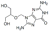 6H-Purin-6-one, 2,8-diamino-1,9-dihydro-9-((2-hydroxy-1-(hydroxymethyl )ethoxy)methyl)- Structure