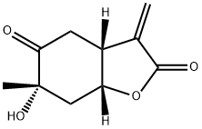 (3aR,6S,7aR)-3a,6,7,7a-Tetrahydro-6-hydroxy-6-methyl-3-methylene-2,5(3H,4H)-benzofurandione Struktur