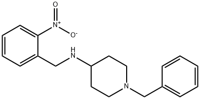 1-Benzyl-N-[(2-nitrophenyl)-methyl]piperidin-4-amine Structure