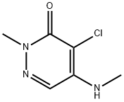 3(2H)-Pyridazinone,  4-chloro-2-methyl-5-(methylamino)- Structure