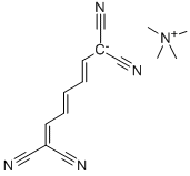 1,3,5-HEPTATRIENE-1,1,7,7-TETRACARBONITRILE, ION(1-), N,N,N-TRIMETHYLMETHANAMINIUM 化学構造式