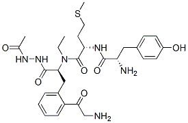 tyrosyl-methionyl(O)-glycyl-ethylphenylalanine-2-acetylhydrazide Structure