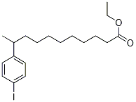 4-ヨード-ι-メチルベンゼンデカン酸エチル 化学構造式