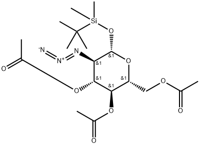 1-O-叔丁基二甲基甲硅烷基 2-叠氮基-2-脱氧-Β-D-吡喃葡糖苷, 99049-65-7, 结构式