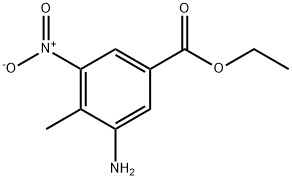 3-氨基-4-甲基-5-硝基苯甲酸乙酯 结构式