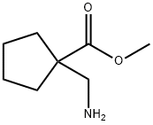 Cyclopentanecarboxylic  acid,  1-(aminomethyl)-,  methyl  ester 结构式