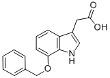 2-[7-(苄氧基)-1H-吲哚-3-基]乙酸, 99102-25-7, 结构式