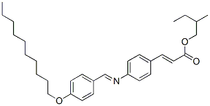 4-[(4-Decyloxybenzylidene)amino]cinnamic acid 2-methylbutyl ester Struktur