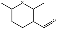 2H-Thiopyran-3-carboxaldehyde, tetrahydro-2,6-dimethyl- (9CI) 化学構造式