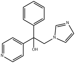 2-(1H-IMIDAZOL-1-YL)-1-PHENYL-1-(4-PYRIDINYL)ETHANOL 化学構造式