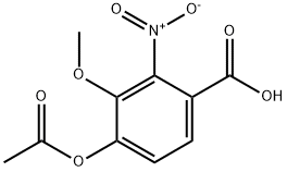 Benzoic acid, 4-(acetyloxy)-3-methoxy-2-nitro- Struktur