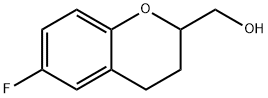 rac 6-Fluoro-3,4-dihydro-2H-1-benzopyran-2-methanol Struktur