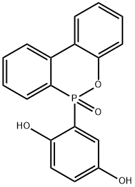 9,10-ジヒドロ-10-(2,5-ジヒドロキシフェニル)-9-オキサ-10-ホスファフェナントレン10-オキシド 化学構造式