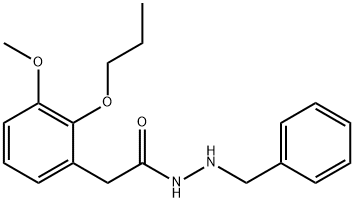 (3-Methoxy-2-propoxyphenyl)acetic acid 2-benzylhydrazide Structure