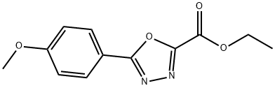 5-(4-甲氧基苯基)-1,3,4-恶二唑-2-羧酸乙酯,99367-44-9,结构式